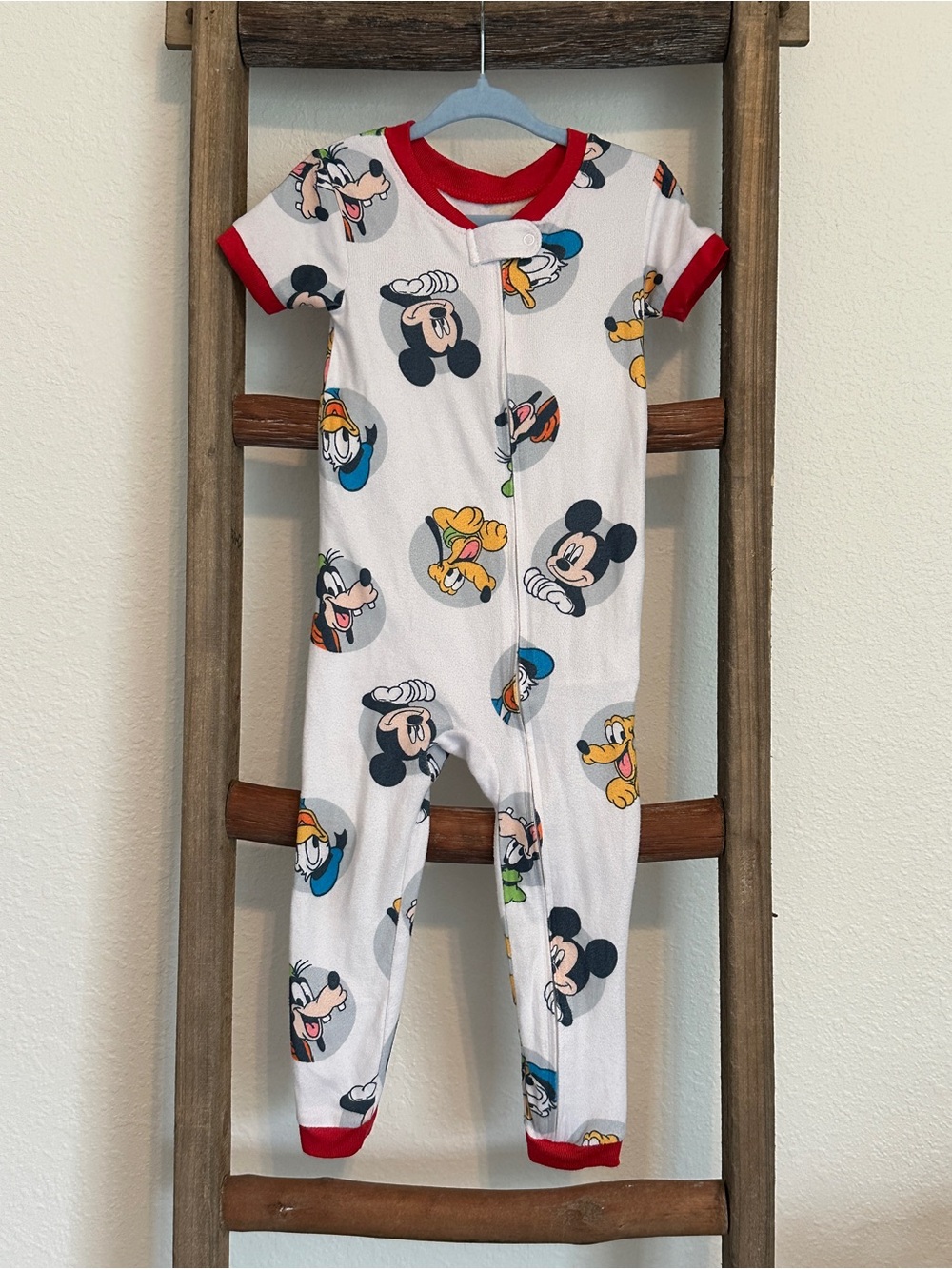 Disney Baby Kids Footie Romper Mickey & Friends Print 24M